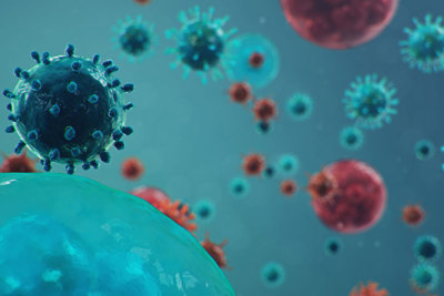 Rendering of COVID-19 and blood cancer